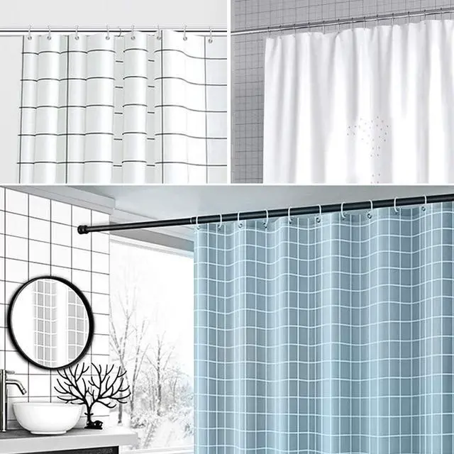 Alt view image 6 of 6 - FANDAMEI 36 Pieces Shower Curtain Rings, Plastic Shower Curtain Hooks Hanger for Bathroom Shower Window Rod, C Shaped Shower Hooks for Shower Curtain