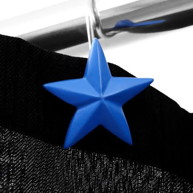 Alt view image 7 of 7 - Patriotic American Flag Star Shower Curtain Hooks: 12 Red White Blue Stars | Decorative Rustproof Hangers for 250th Anniversary, 4th of July, Independence Day, Memorial Day & American Patriotic Decor