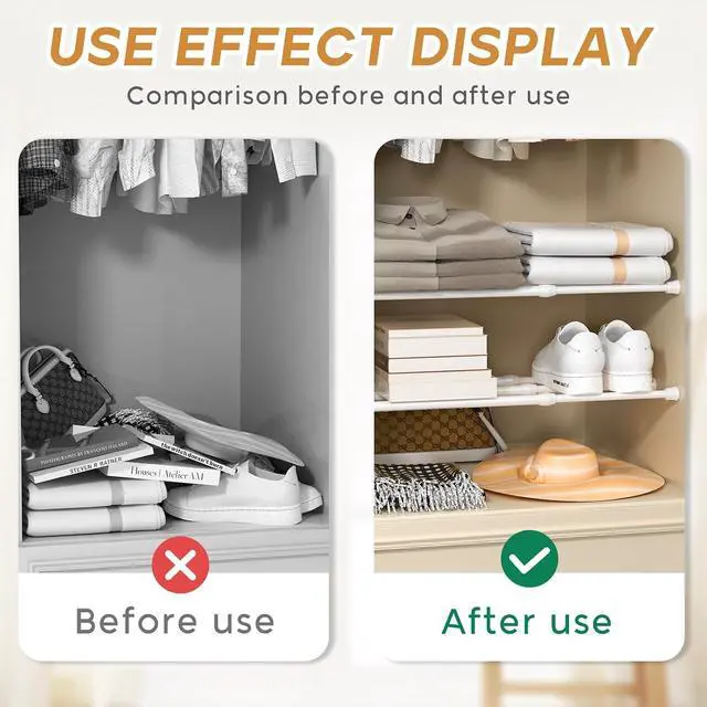 Alt view image 6 of 6 - Spring Tension Curtain Rods 1219 Inch White 2 Pack | No-drill & tool-free setup. Fits windows, kitchens, doorways. Rust-resistant, range 11.41-20.27 in, great for light curtains.