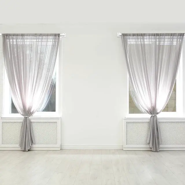 Alt view image 4 of 7 - Jetec 2 Pcs Adjustable Plastic Net Curtain Rod 15.7-27.5 Inch Self Adhesive Shower Curtain Rods for Window Cupboard Bars Tension Drill Less Accessories for Home Bathroom Hotel (White)