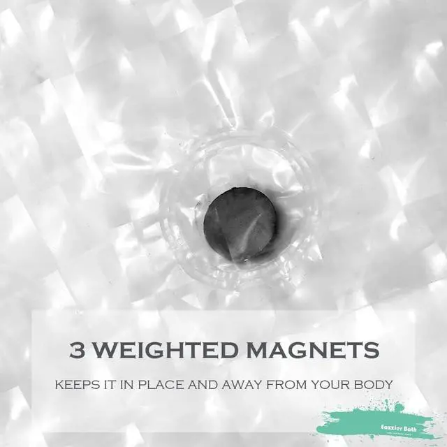 Alt view image 4 of 7 - 3D Crystal Clear Plastic Shower Curtain Liner, 72x72 Inch Thin Lightweight Ice Cube Plastic Bathroom Shower Showroom Inner Curtain with Rustproof Metal Grommet Holes and Weighted Magnets