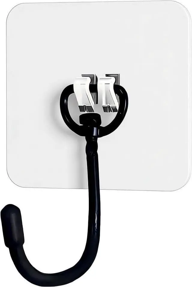 Main image of DTmasao 10 Packs Large Hooks for Heavy-Duty Hanging 44Ib(Max) Wall Hangers - No Nails, Self-Adhesive Traceless, Waterproof Rustproof, Bathroom Kitchen Home Use