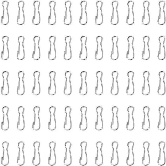 Main image of Mini Skater Small 304 Stainless Steel Sping Hooks Rust-Proof Lanyard Snap Clip Hooks for ID Badge Holder Lanyards Key Chain DIY Crafts (50, 13mm/0.51Inch)