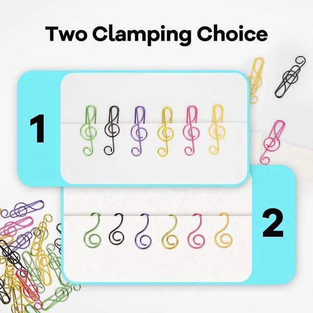 Alt view image 4 of 7 - Paper Clips, 30 Pcs Colorful Music Note Paper Clip for Notebooks | Cute Music Heavy Duty Paper Clips, Decorative Bookmarks & Planner Clips for Teachers, Students, Music Lovers