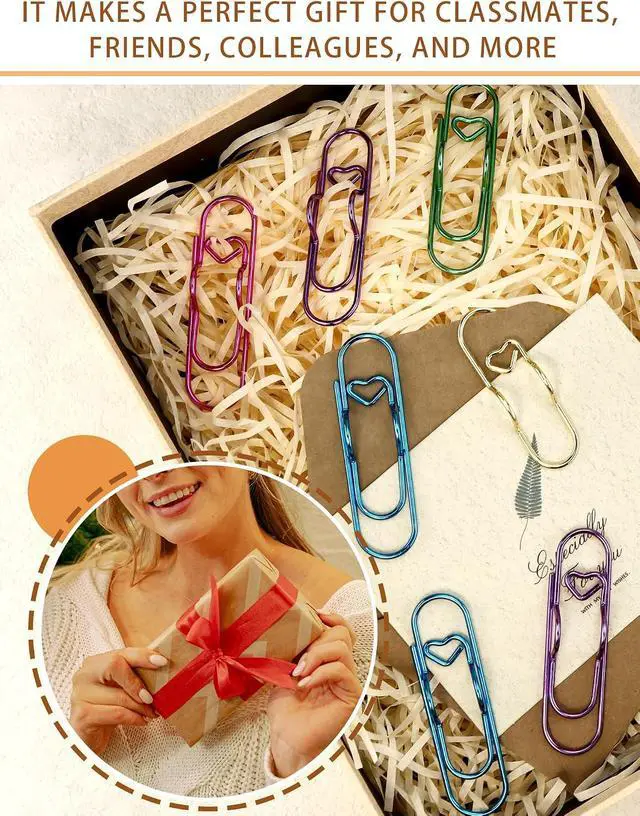 Alt view image 7 of 7 - 15 Pcs Colorful Metal Pen Clips, Pen Holder Clips for Notebook Journal and Book, Paper Clips Bookmarks for Students, Professionals, and Teachers (2.76 × 0.8 inch)