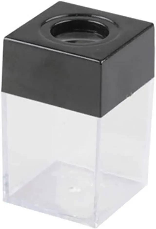 Main image of Jowxsx Clear Paper Clip Dispenser Pushpin Storage For Case Thumbtack Dispenser Metal Pin Organizer Holder Box Paper Clip Dispenser Large For Desk Supplies Holders and Dispensers
