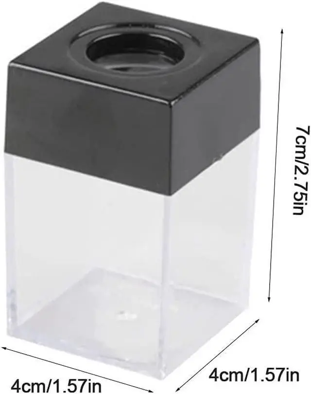 Alt view image 2 of 7 - Jowxsx Clear Paper Clip Dispenser Pushpin Storage For Case Thumbtack Dispenser Metal Pin Organizer Holder Box Paper Clip Dispenser Large For Desk Supplies Holders and Dispensers
