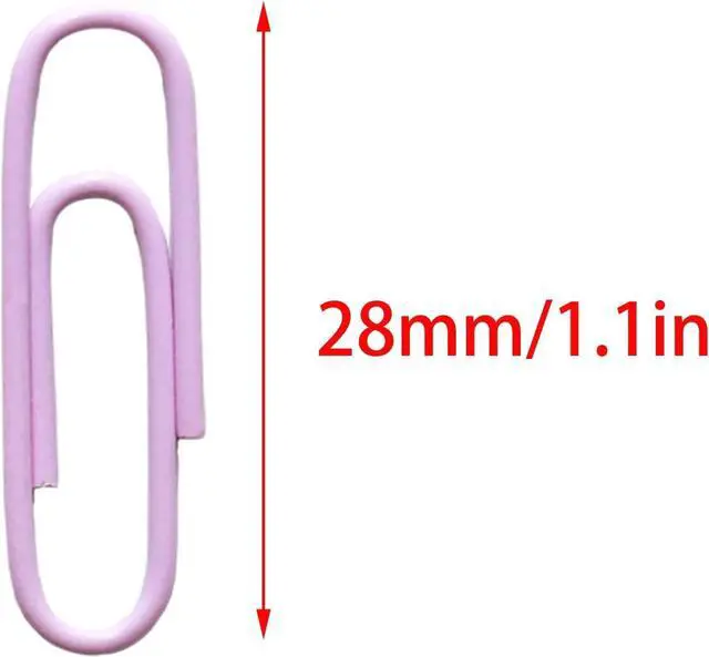 Alt view image 2 of 7 - 100 Pcs Purple Paper Clips, 1.1 Inch (28mm) Colorful Paperclips | Vinyl Coated, Colored Paper Clips, Rust Proof, for Office, School, DIY, Bookmarks and Document Organization