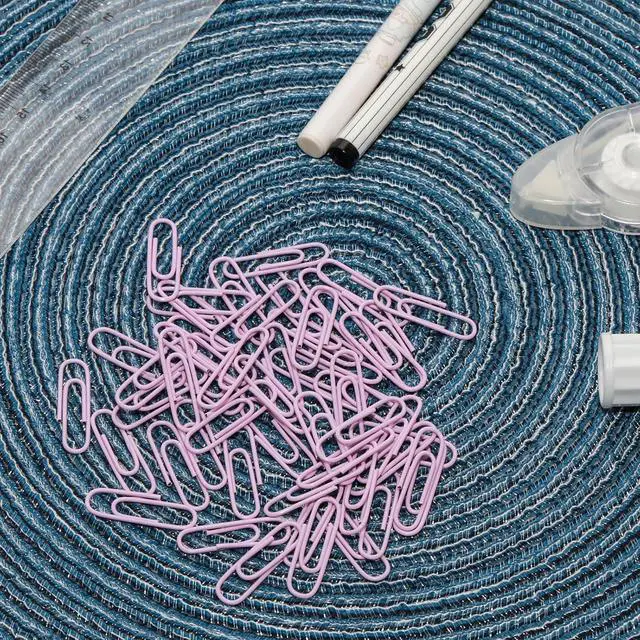 Alt view image 4 of 7 - 100 Pcs Purple Paper Clips, 1.1 Inch (28mm) Colorful Paperclips | Vinyl Coated, Colored Paper Clips, Rust Proof, for Office, School, DIY, Bookmarks and Document Organization