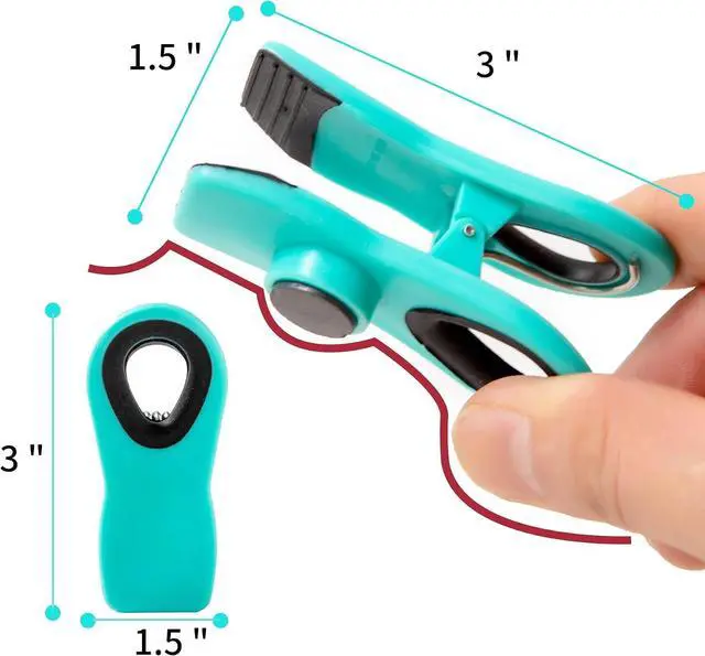 Alt view image 2 of 5 - Chip Clips, Bag Clips, Magnetic Bread Food Package with Silicone Textured Mouth (10pcs Black)