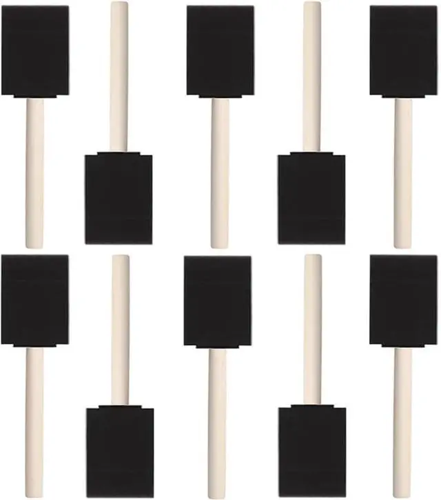 Main image of 10 PCS Foam Paint Brushes, 1.6 Inch Sponge Brush for Painting, Staining, Varnish, Touch Up, DIY Craft Art Projects