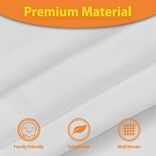 Alt view image 5 of 7 - Tititex Fabric Snap-in Replacement Shower Curtain Liner 68x49 Inch Waterproof Removable with Magnets (Fits 71x71 Inch Bath Curtain), White