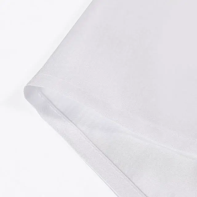Alt view image 3 of 7 - Chyhomenyc Uptown 2 PCS White Tier Curtains 24 inch Length, Faux Silk Slub Fabric Lightweight Elegant Short Cafe Curtains for Farmhouse Bathroom Bedroom Small Windows, Each 30Wx24L inch
