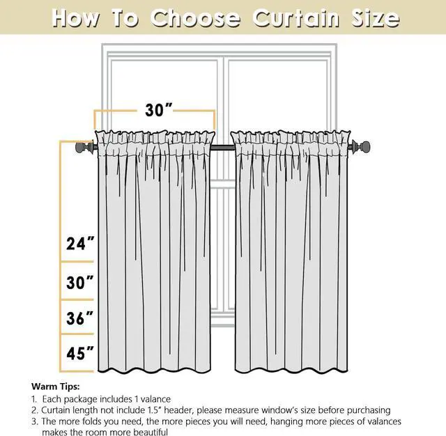 Alt view image 3 of 7 - OVZME 2 Panels Kitchen Curtains 36 Inch Length, Faux Linen Textured Small Cafe Window Curtain Over Sink, Light Filtering Short Curtain Tiers for Bathroom Basement, 30x36 Inch, 2PCS, Linen Color