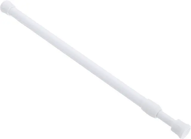 Main image of uxcell Tension Curtain Rod, Adjustable 16 to 28 inches, 0.39" Dia White Spring Tension Rod No Drilling Expandable Tension Rod for Doorway, Kitchen