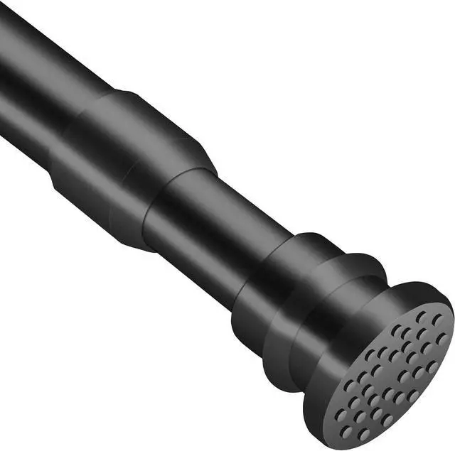 Main image of Small Tension Curtain Rods 16 to 28 Inches, Adjustable Expandable Short Shower Rod Non-Slip Non Drill Spring Tension Rod for Windows, Closet, Kitchen, Black
