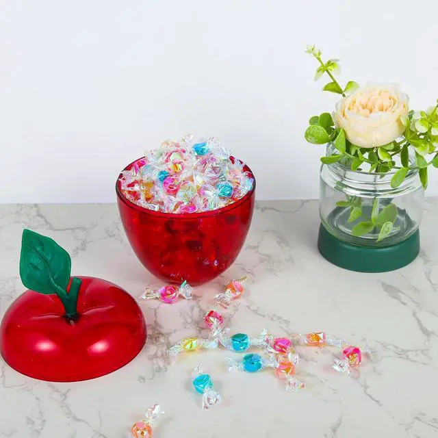 Alt view image 6 of 7 - Large Red Apple Container Jar,Apple Shaped Candy Jar Back To School Teacher Appreciation Gift,Funny Gifts Christmas Gifts,Birthday Day,Holiday,Plastic Apple Decor Classroom Wedding