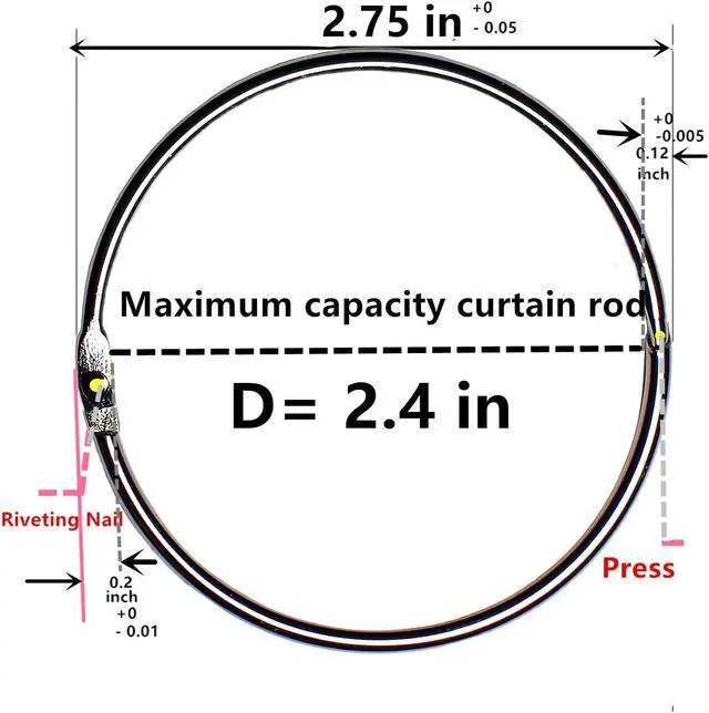 Alt view image 2 of 5 - Silver Shower Curtain Rings Metal Round Hooks Ring (15 Pieces) 2-3/4 inch Diameter Nickel Plated Rustproof for Bathroom Shower Rod