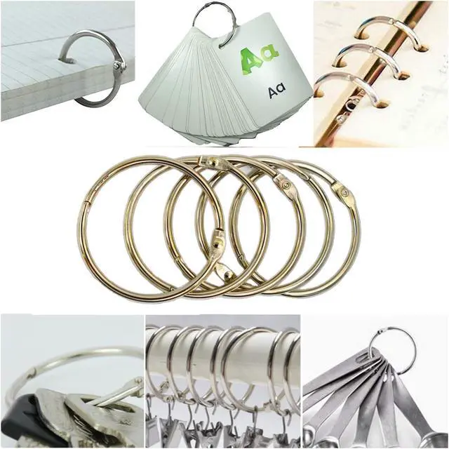 Alt view image 3 of 5 - Silver Shower Curtain Rings Metal Round Hooks Ring (15 Pieces) 2-3/4 inch Diameter Nickel Plated Rustproof for Bathroom Shower Rod