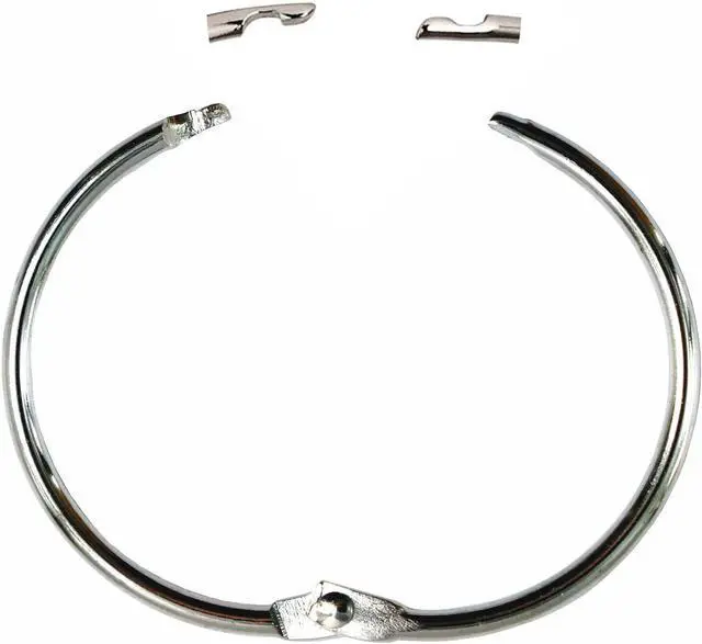 Alt view image 5 of 5 - Silver Shower Curtain Rings Metal Round Hooks Ring (15 Pieces) 2-3/4 inch Diameter Nickel Plated Rustproof for Bathroom Shower Rod