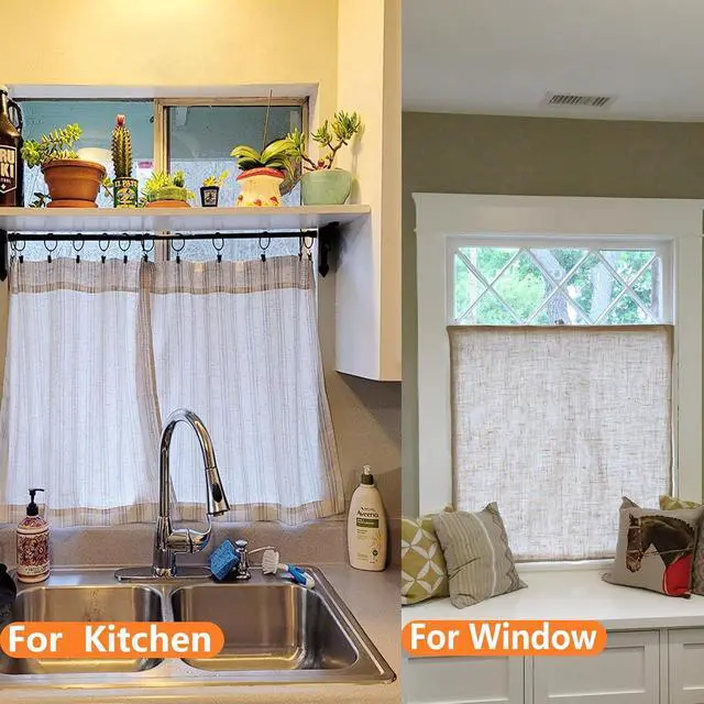 Alt view image 4 of 5 - KXLife Spring Tension Curtain Rod for Window Adjustable 28-40", 2Pcs | Black, No Drilling, Expandable Spring Loaded, Drapery Rod for Home Decor, Window, Doorway