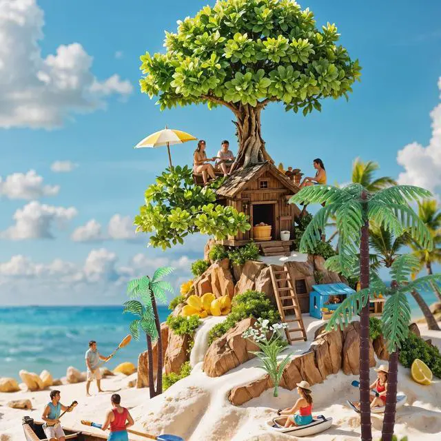 Alt view image 4 of 7 - Palm Tree Cake Topper, 16 Pcs Mini Fake Palm Tree Decor Mini Coconut Trees | Model Artificial Tropical Rainforest Greenery Plant Decoration for Micro Aquarium Garden Building Landscape Sandbox