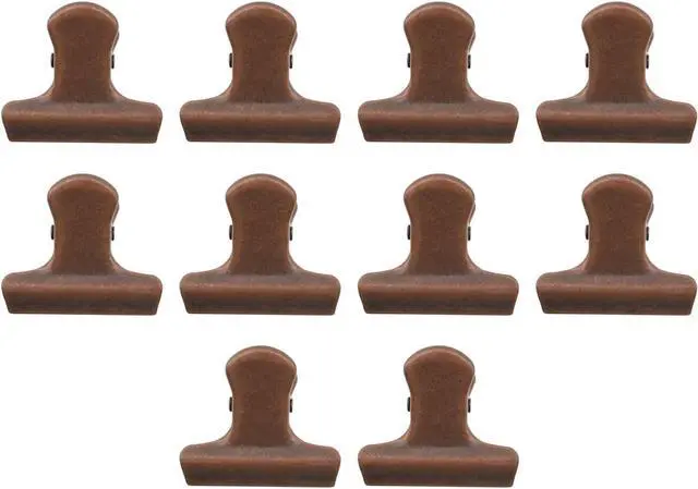 Main image of 10pcs Small Chip Clip 1 Inch Metal Food Bag Clips Binder Clips Hinge Clip Paper Clamps Heavy Duty for Kitchen Food Packages and Office(Red Bronze)