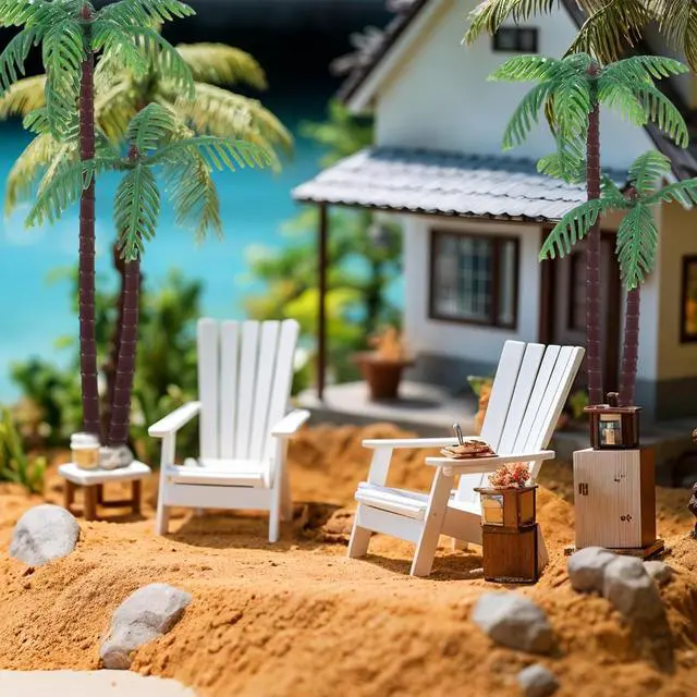 Alt view image 5 of 7 - Palm Tree Cake Topper, 16 Pcs Mini Fake Palm Tree Decor Mini Coconut Trees | Model Artificial Tropical Rainforest Greenery Plant Decoration for Micro Aquarium Garden Building Landscape Sandbox