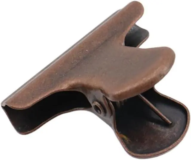 Alt view image 5 of 6 - 10pcs Small Chip Clip 1 Inch Metal Food Bag Clips Binder Clips Hinge Clip Paper Clamps Heavy Duty for Kitchen Food Packages and Office(Red Bronze)