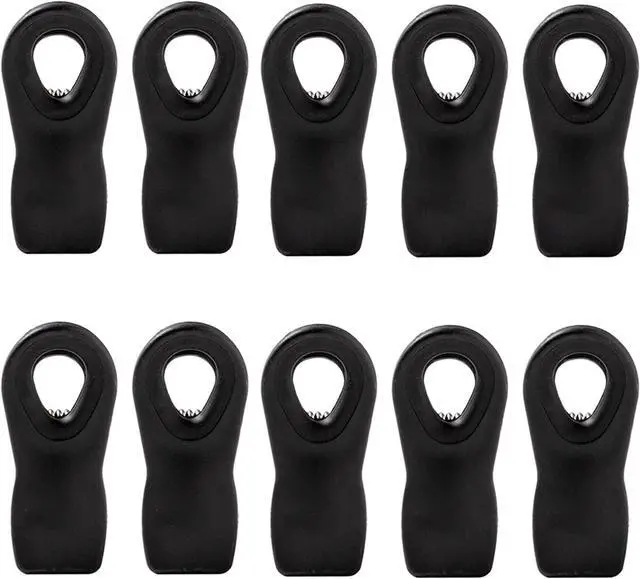 Main image of Chip Clips, Bag Clips, Magnetic Bread Food Package with Silicone Textured Mouth (10pcs Black)