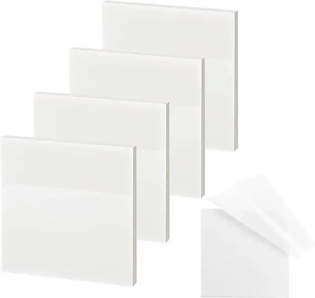 Main image of Transparent Sticky Notes - 3x3 inch Clear Sticky Notes Waterproof Self-Adhesive Translucent Sticky Note Pads for Books Annotation, See Through Sticky Note (200 Sheets)