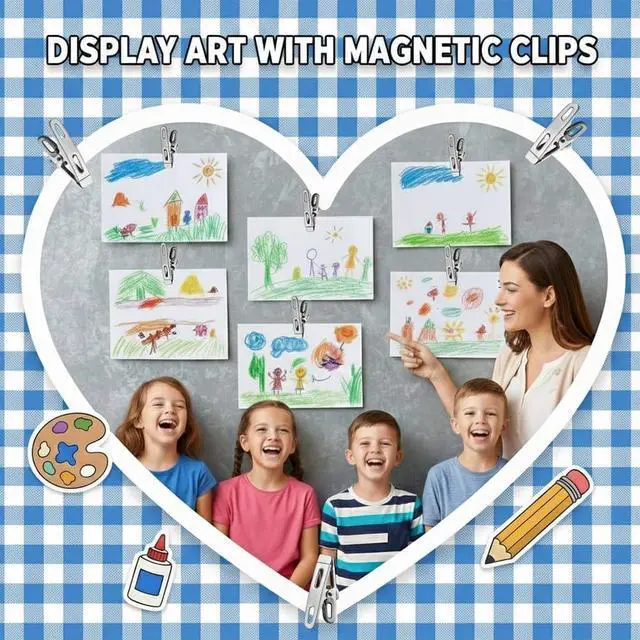 Alt view image 6 of 7 - Magnetic Chip Bag Clips for Fridge, 8 Pack Heavy Duty Fridge Magnet with Strong Neodymium, Food Storage & Office Photo Calendar Holders
