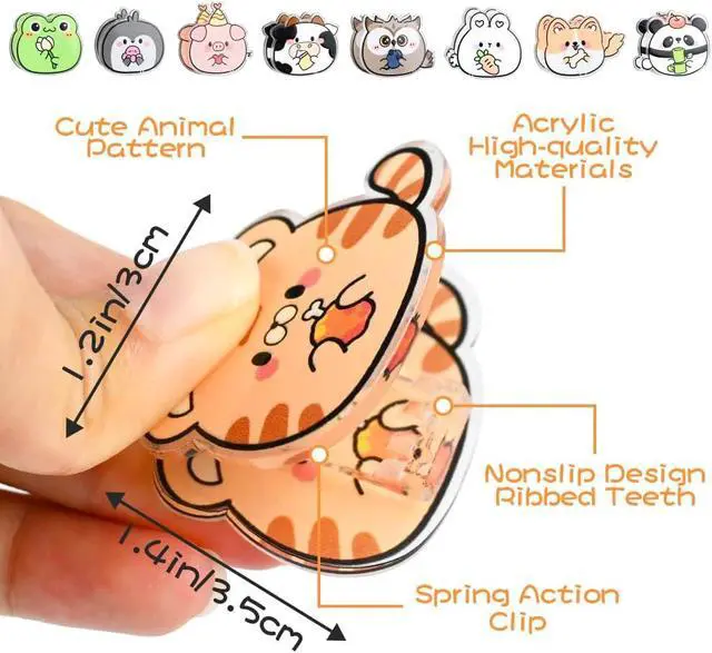 Alt view image 2 of 7 - 9PCS Cute Chip Clips, Animal Shaped Bag Clips Kitchen Snack Bag Sealer | Airtight Seal, Food Storage, Funny Kitchen Clips for Bags, Snack Bag Clips