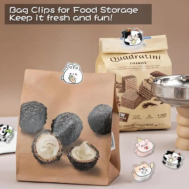 Alt view image 3 of 7 - 9PCS Cute Chip Clips, Animal Shaped Bag Clips Kitchen Snack Bag Sealer | Airtight Seal, Food Storage, Funny Kitchen Clips for Bags, Snack Bag Clips