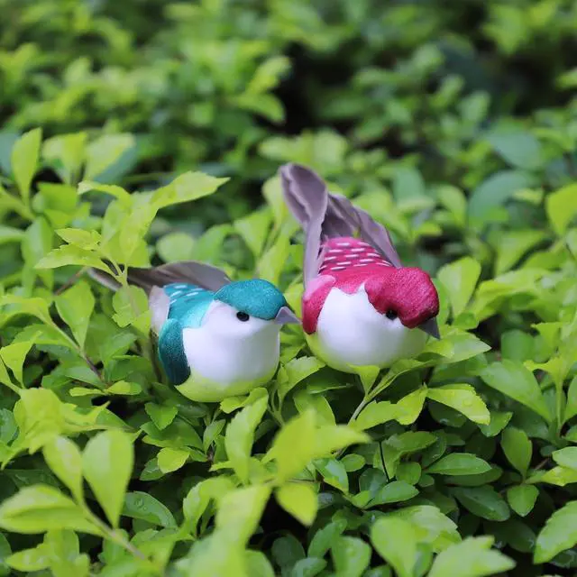 Alt view image 7 of 7 - 12pcs Artificial Birds Clip on Birds for Crafts Decorative Christmas Tree Ornaments Yard Patio Wreath Designs Flower Floral Arrangements Garden Home Decor (Clip Birds)