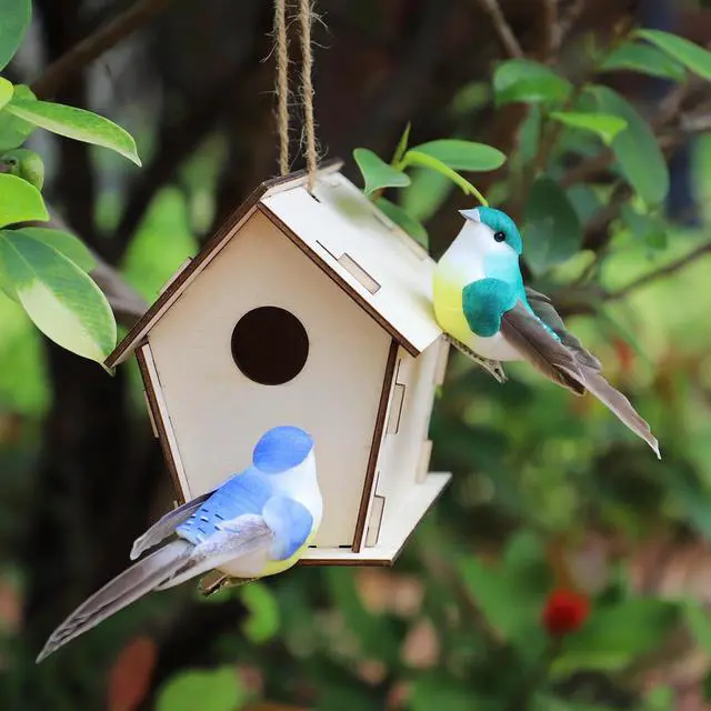 Alt view image 3 of 7 - 12pcs Artificial Birds Clip on Birds for Crafts Decorative Christmas Tree Ornaments Yard Patio Wreath Designs Flower Floral Arrangements Garden Home Decor (Clip Birds)