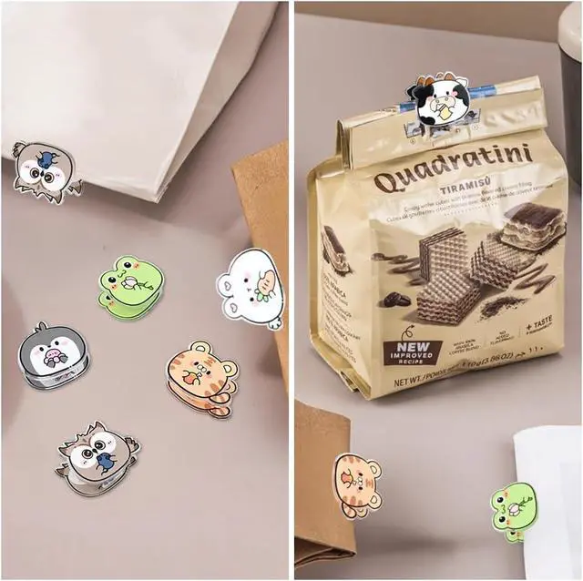 Alt view image 7 of 7 - 9PCS Cute Chip Clips, Animal Shaped Bag Clips Kitchen Snack Bag Sealer | Airtight Seal, Food Storage, Funny Kitchen Clips for Bags, Snack Bag Clips