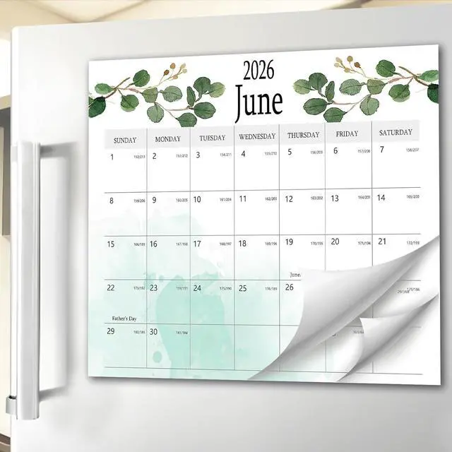 Main image of 2025.12-2027.7 Aesthetic Magnetic Calendar for Refrigerator, Fridge Magnet Runs Until July 2027 - The Perfect Monthly Magnetic for Easy Organizing - Greenery Design