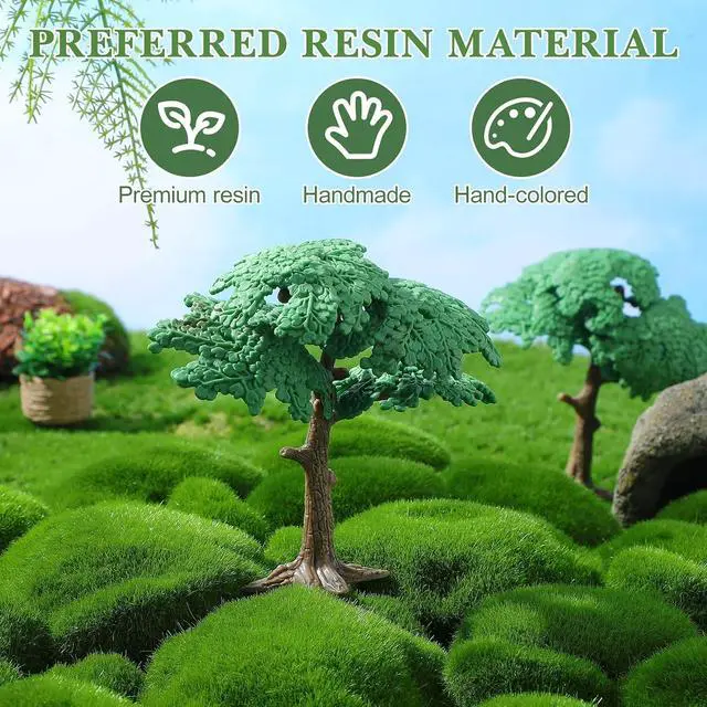 Alt view image 6 of 7 - DOITOOL 3Pcs Fake Trees Model Cypress Miniature Artificial Tree Train Miniature Scenery Architecture Trees Railroad Diorama Tree Fake Plants for DIY Scenery Landscape Dollhouse