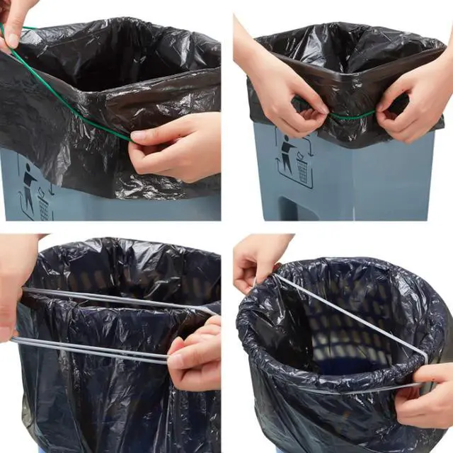 Alt view image 6 of 6 - Hongmed Trash Can Rubber Bands Set of 3, Olive Green, Fits 13 to 30 Gallon Trash Cans, Garbage Can Elastic Bands, Durable Trash Can Bag Holder Straps Good for Home and Office