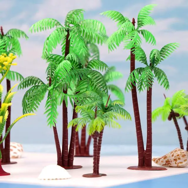Alt view image 7 of 7 - 20 Pcs Miniature Palm Tree Decor Mini Fake Trees Cake Decorations | Model Trees for Craft Plastic Rainforest Diorama Supplies Artificial Coconut Tree Hawaiian Cake Decoration Plant Cake Toppers
