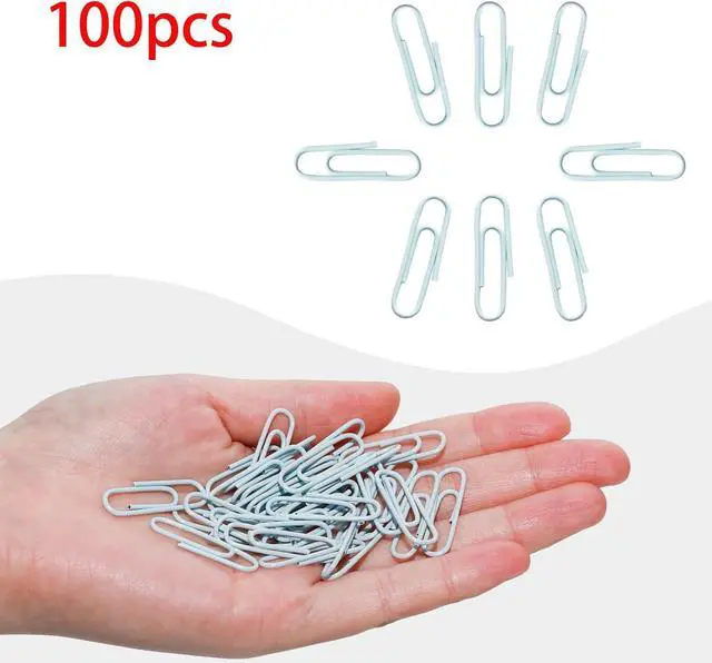 Alt view image 3 of 7 - 100 Pcs Light Blue Paper Clips, 1.1 Inch (28mm) Colorful Paperclips | Vinyl Coated, Colored Paper Clips, Rust Proof, for Office, School, DIY, Bookmarks and Document Organization