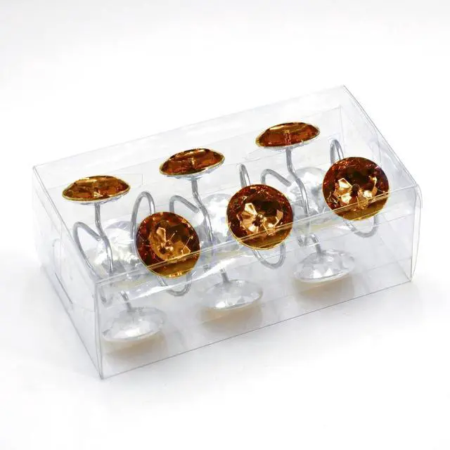 Alt view image 6 of 7 - Crystal Diamond Round Shower Curtain Hooks Rings for Bathroom,Brown,12PCS | Acrylic Decorative Rhinestones Bling Shower Hooks Rings,for Bathroom Curtains Rod,Gem Metal Rust Proof Shower Hangers