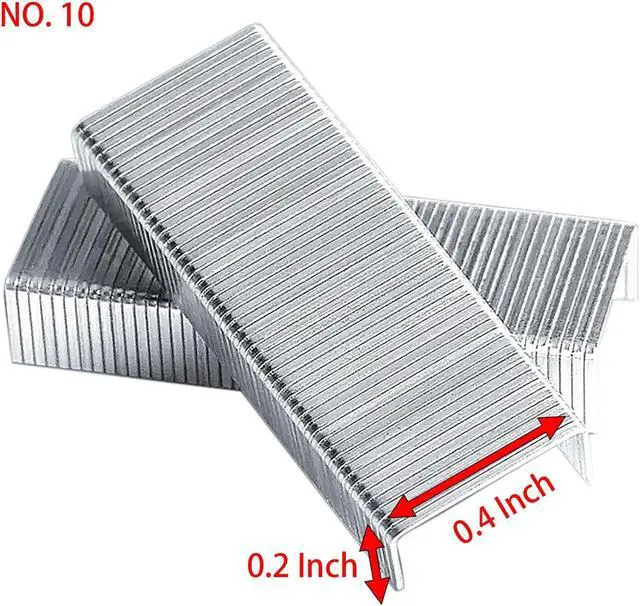 Alt view image 3 of 3 - 10# Staples, 10000 Pcs 0.4 Inch x 0.2 Inch Stainless Steel Staples for Desk Stapler of Office School and Home (10#)