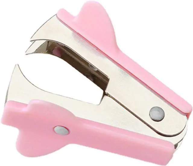 Main image of Pink Staple Remover, Staple Puller Tool, Modern Plastic Office School Supplies