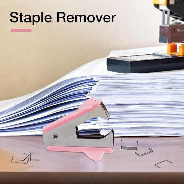 Alt view image 5 of 7 - Pink Staple Remover, Staple Puller Tool, Modern Plastic Office School Supplies