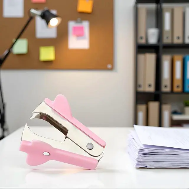 Alt view image 3 of 7 - Pink Staple Remover, Staple Puller Tool, Modern Plastic Office School Supplies