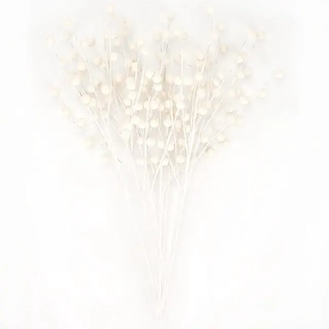 Main image of Christmas Berries Picks White 14 Inches Set of 12 Tree Topper Decor