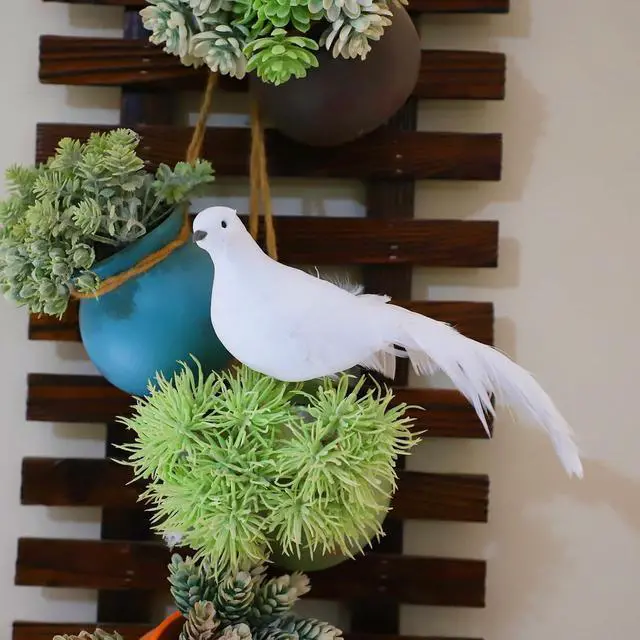 Alt view image 7 of 7 - 3 Pcs Large White Dove Artificial Dove Birds 8-Inch for Wedding Decoration Craft Home Garden Ornaments Flowers Floral Yard Patio Wreath Designs Christmas Tree Decor