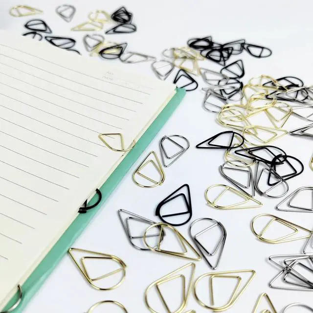 Alt view image 5 of 7 - 50 Pcs Black Paper Clips, 1 Inch Stainless Steel Decorative Shaped Paper Clips for Office School Supplies Wedding Invitations (Black)